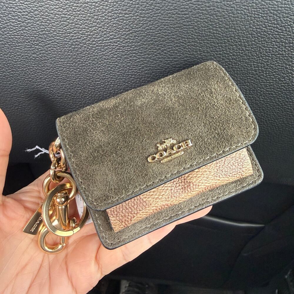 Coach Klare Bag Charm With Signature Canvas CCE81 NWT